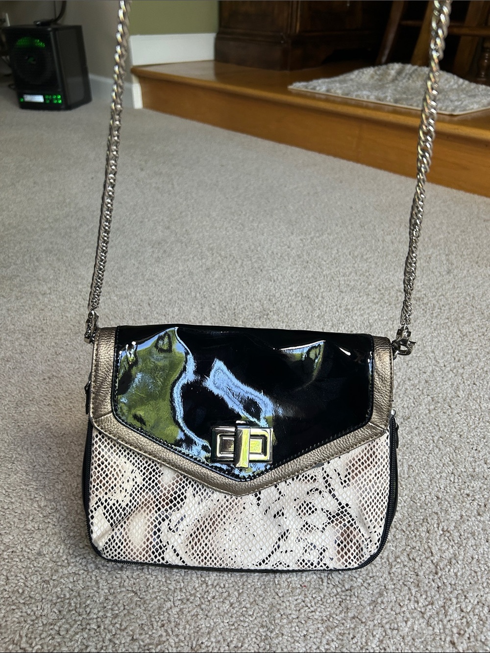WHITE HOUSE, BLACK MARKET, FAUX, SNAKE PRINT PURSE